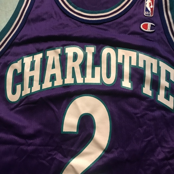 Larry Johnson 90’s vintage Charlotte Hornets - Picture 4 of 11